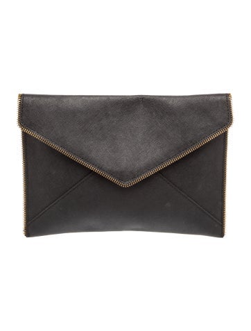 Saffiano Leather Clutch