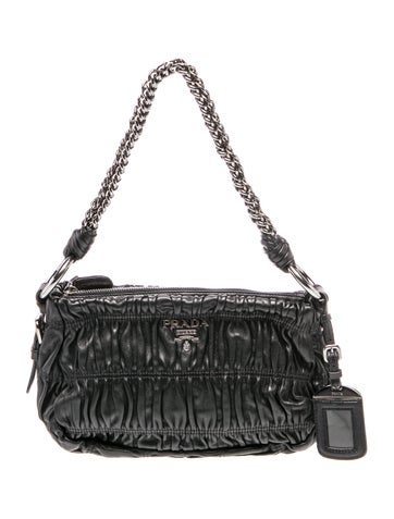 Prada Nappa Gaufre Leather Nappa Gaufre Chain Shoulder Bag