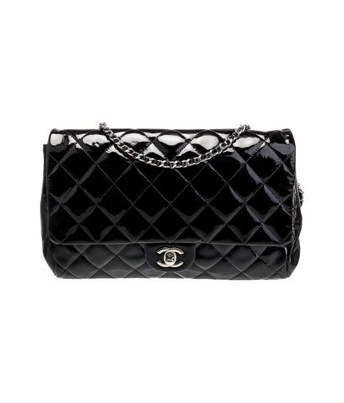 Chanel Patent New Clutch W Chain
