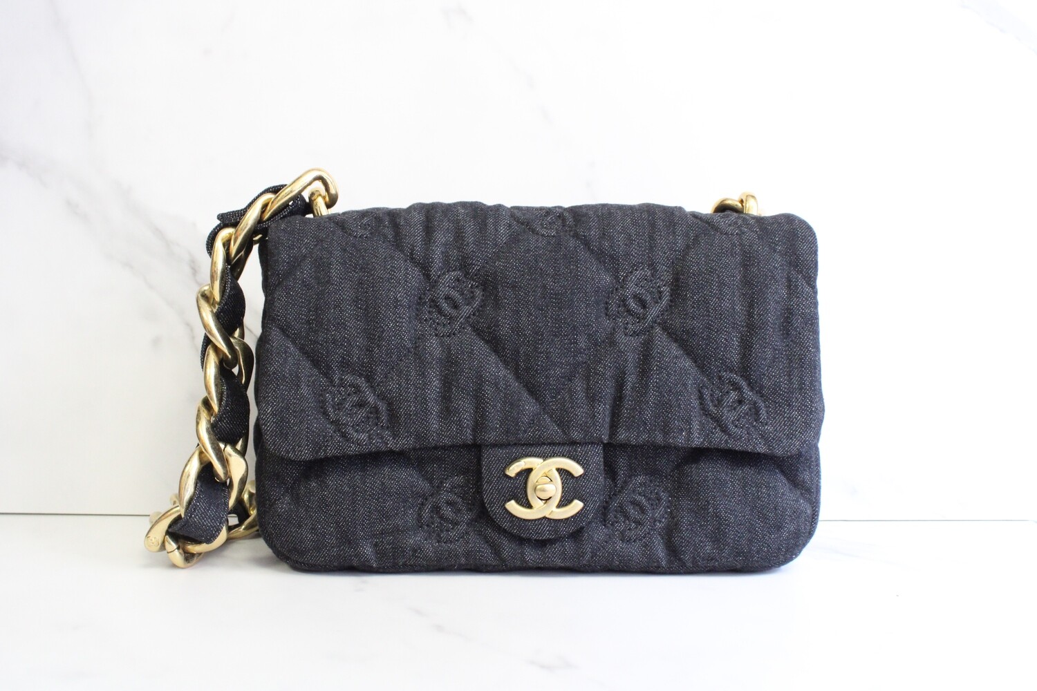 Chanel Chanel Seasonal Flap, 22S Funky Town, Denim, Gold Hardware, New in Box
