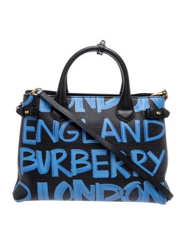 Leather Banner Graffiti Tote