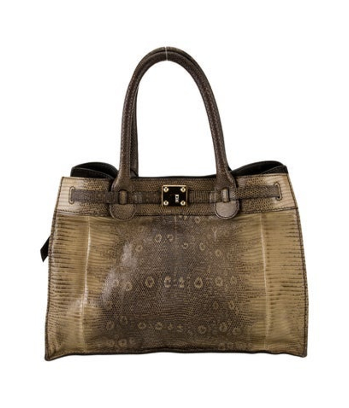 Zagliani Leather Top Handle Bag