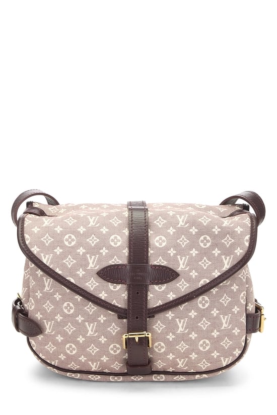 Burgundy Monogram Mini Lin Saumur PM