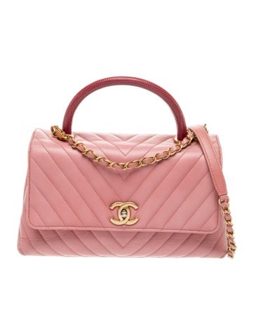Medium Lizard-Trimmed Coco Handle Bag