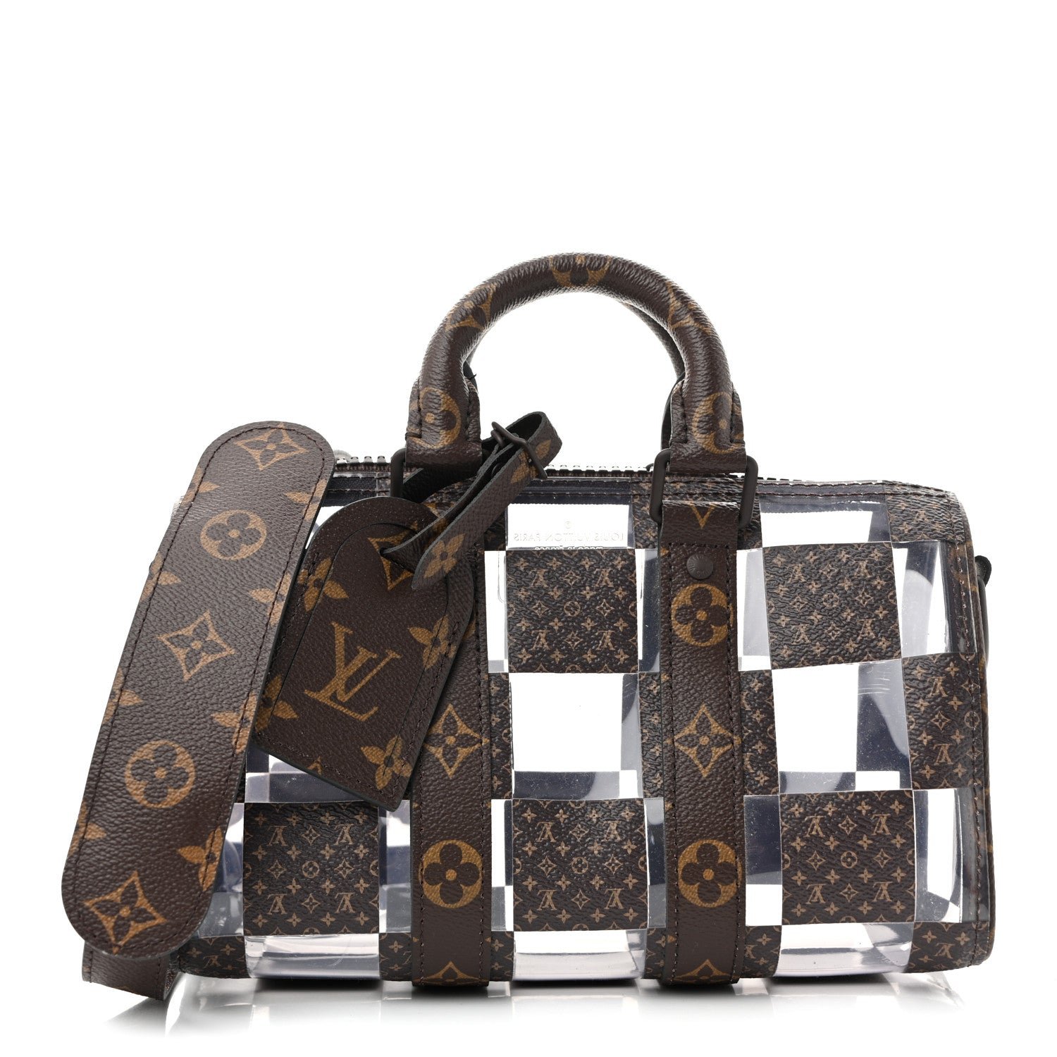 Louis Vuitton PVC Monogram Chess Keepall Bandouliere 25