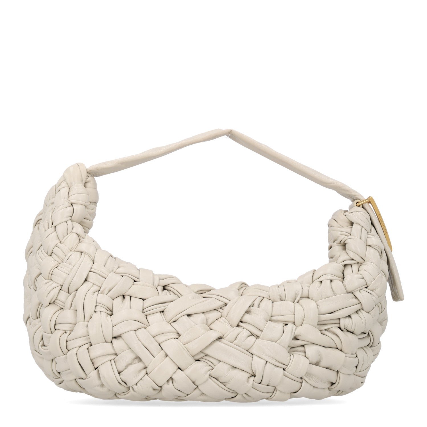 Bottega Veneta Paper Calfskin Intrecciato Banana Hobo Plaster
