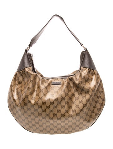 GG Canvas Crystal Hobo