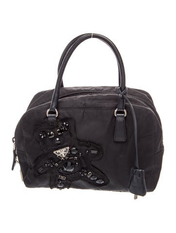 Enameled Metal Triangle Top Handle Bag