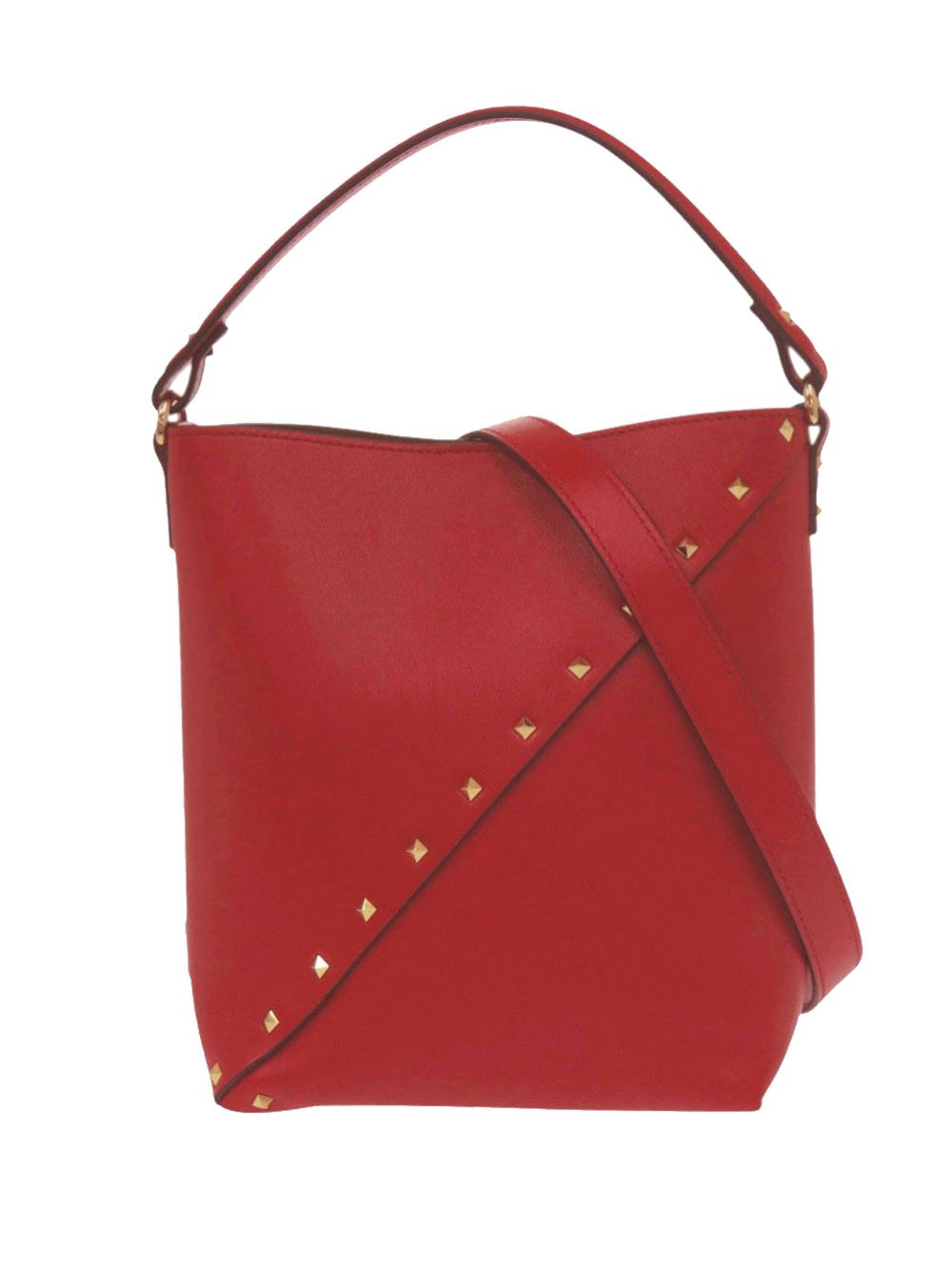 2018-2026 Leather Rockstud Wispy bucket bag