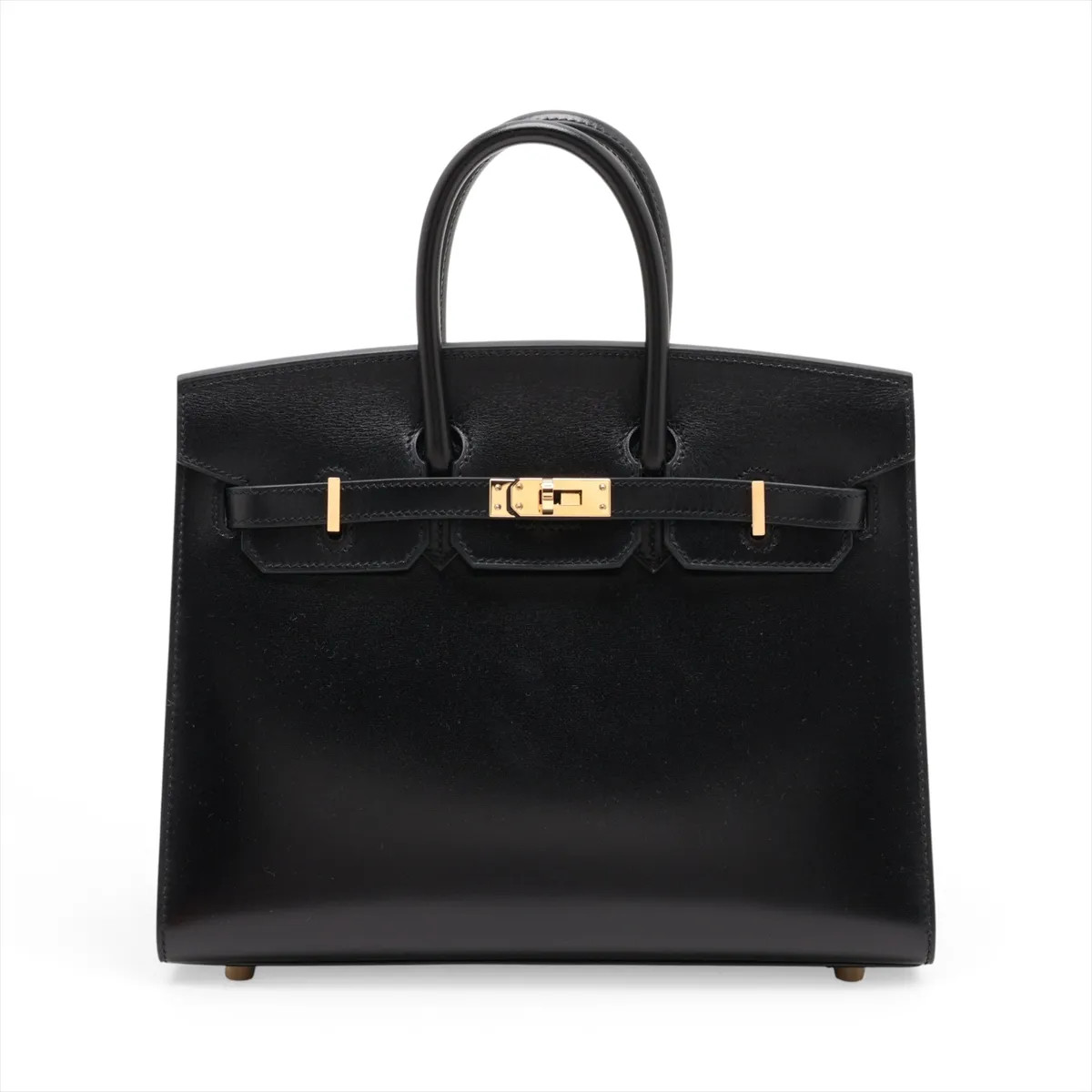 Hermès Birkin 25 Serie Box calf Black Gold Metal Fittings