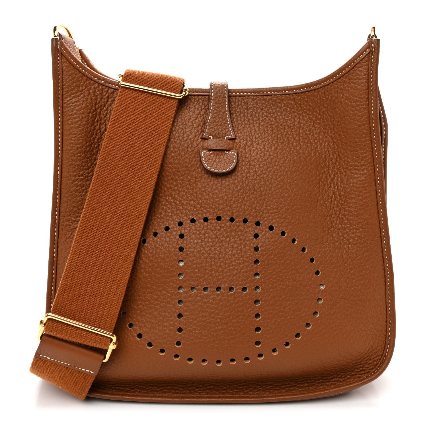 Hermes Taurillon Clemence Evelyne III PM  Gold