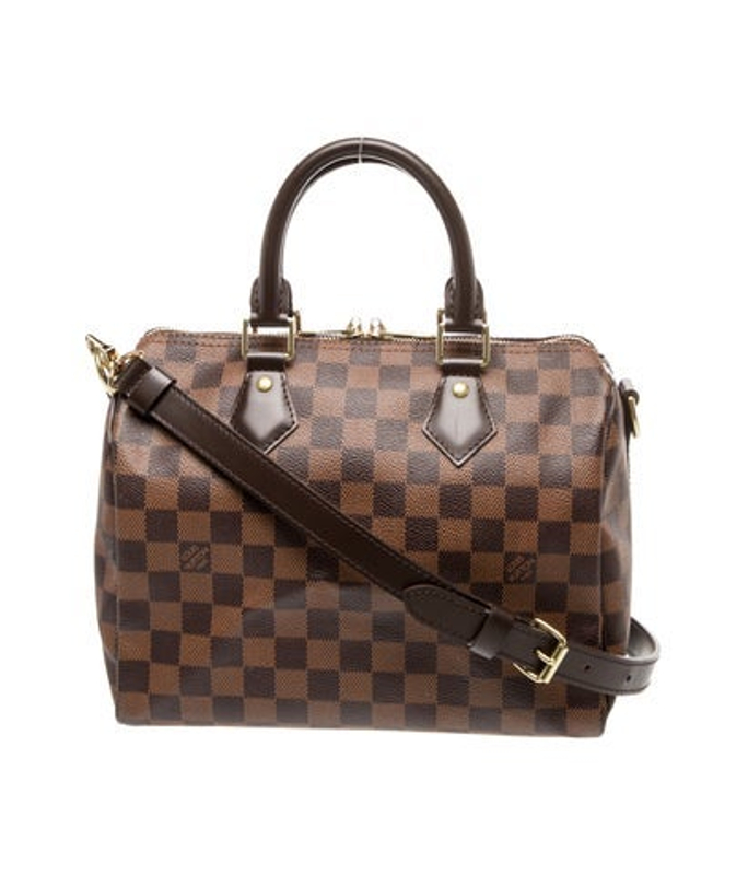 Louis Vuitton Vuitton Damier Ebene Speedy Bandouliere 25 W Tags