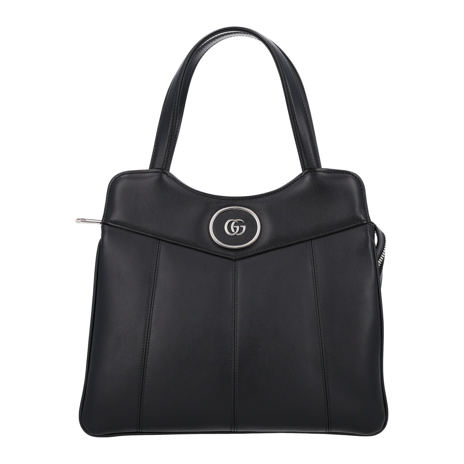 Gucci Calfskin Petite GG Small Tote Bag Black