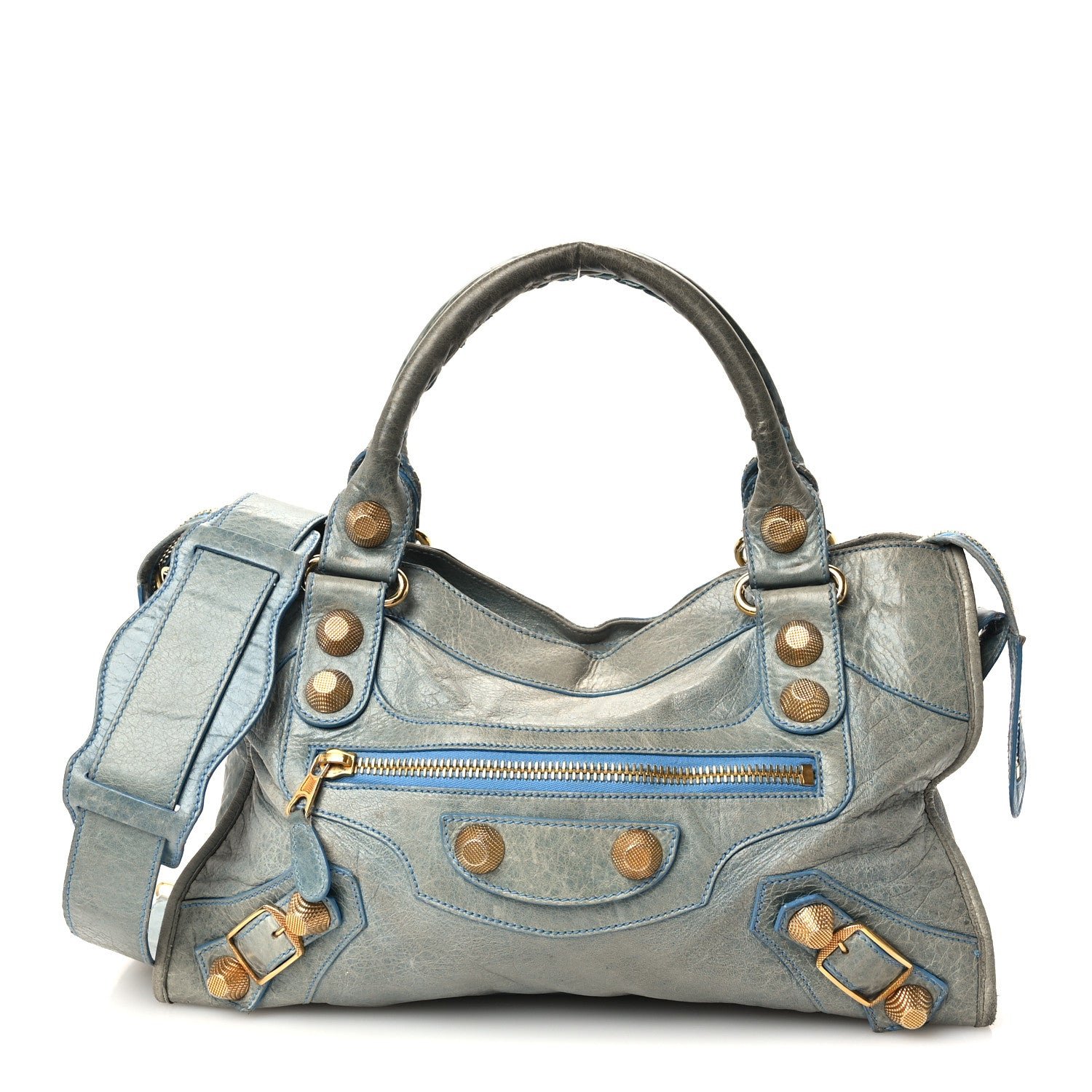 Balenciaga Agneau Giant 21 Gold Hardware City Sky Blue