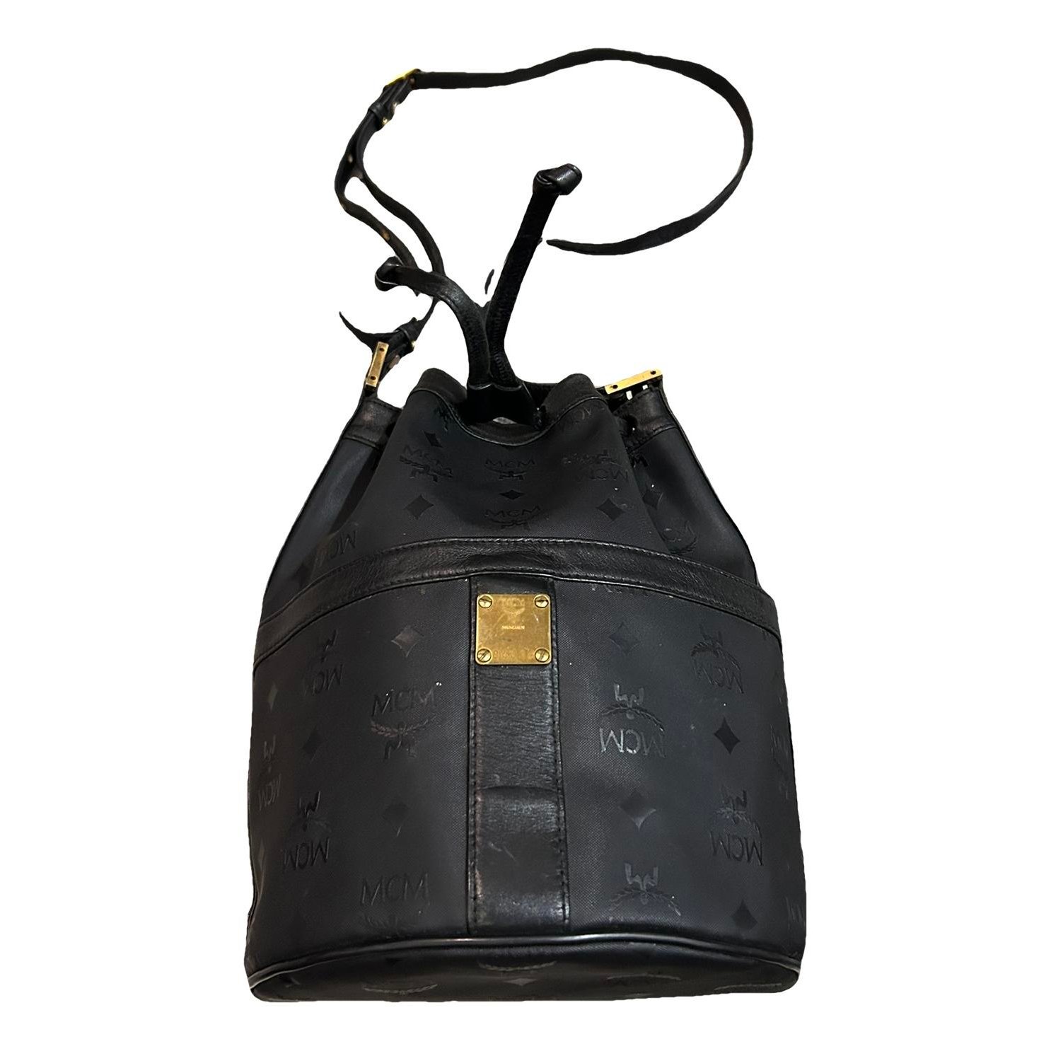 MCM Heritage Drawstring cloth handbag