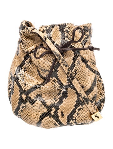 Snakeskin Bucket Bag