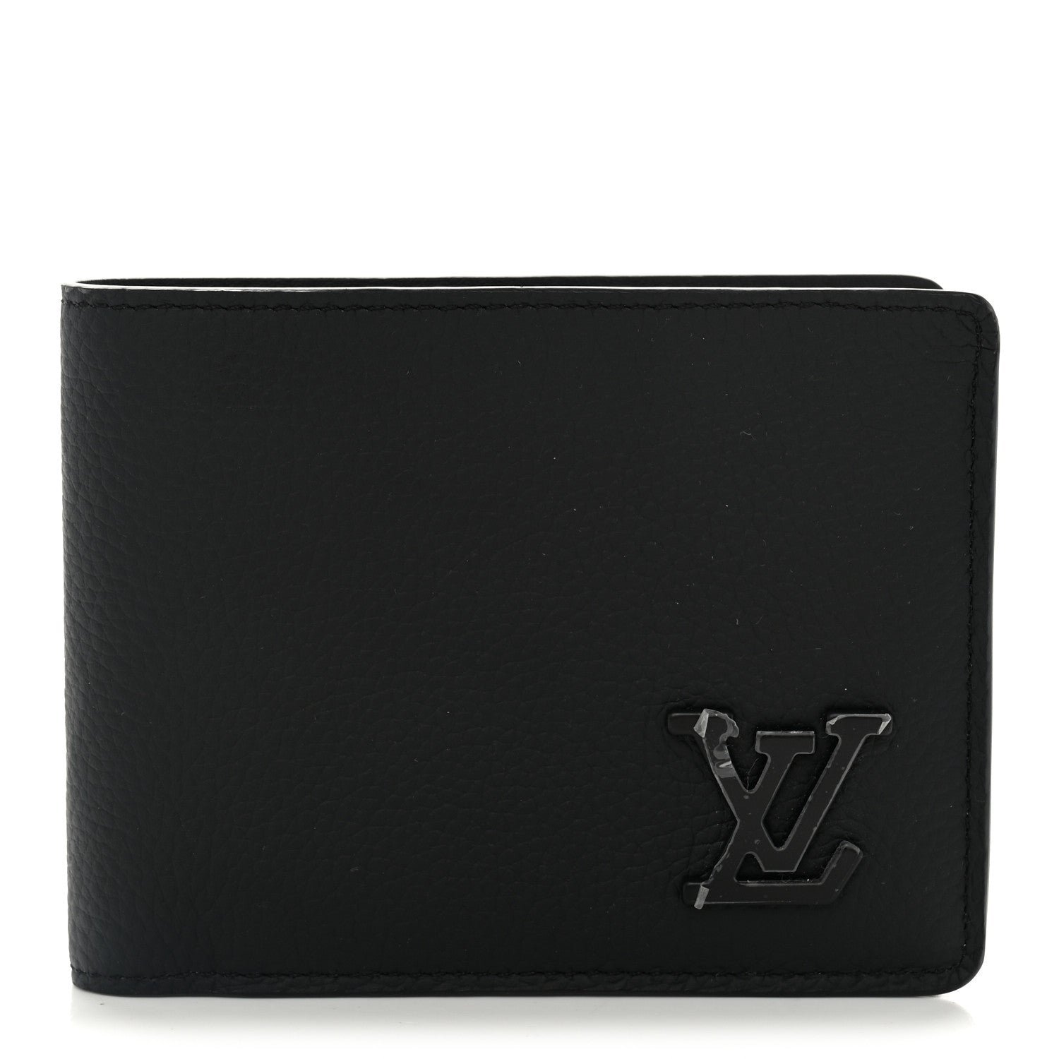 Louis Vuitton Grained Calfskin Aerogram Multiple Wallet Black