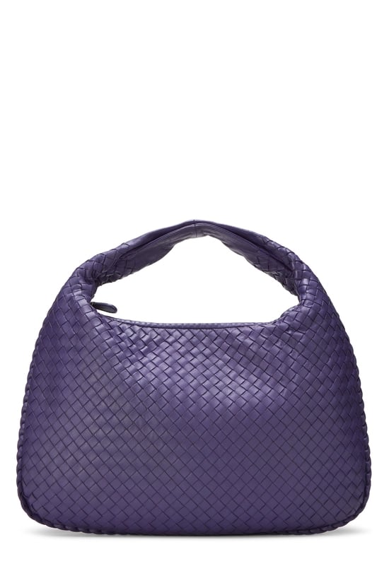 Purple Intrecciato Veneta Hobo Medium