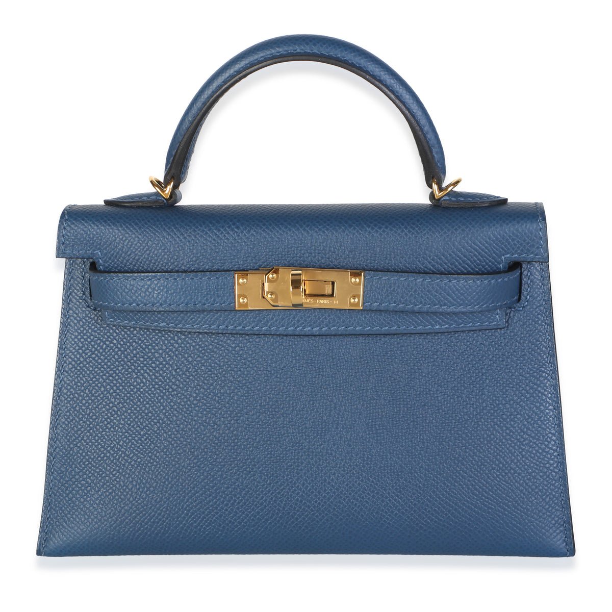 Deep Bleu Epsom Sellier Mini Kelly II 20 GHW