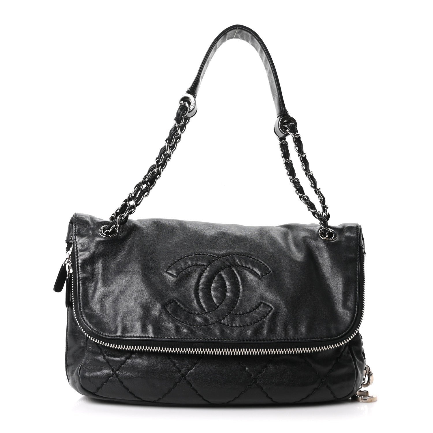 Chanel Calfskin Expandable Flap Black