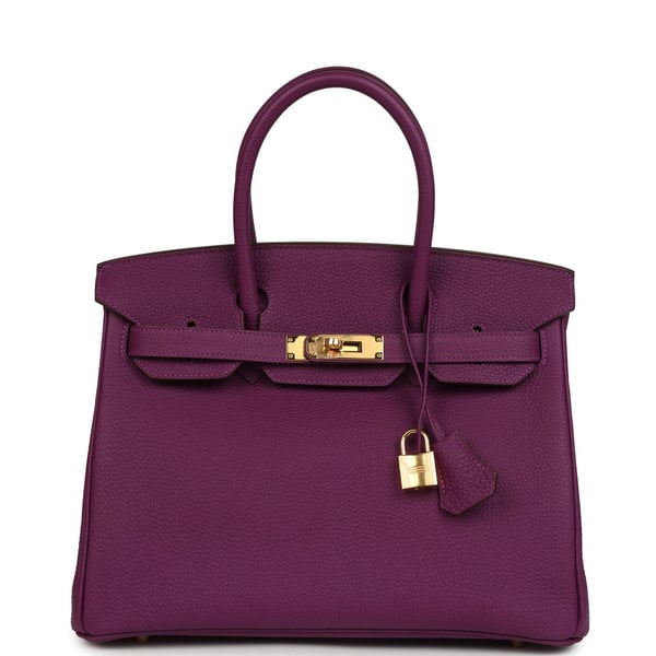 Hermes Pre-owned Hermes Birkin 30 Anemone Togo Gold Hardware