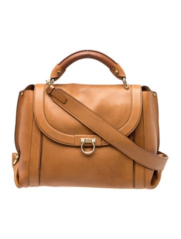 Ferragamo Leather Top Handle Bag w/ Tags