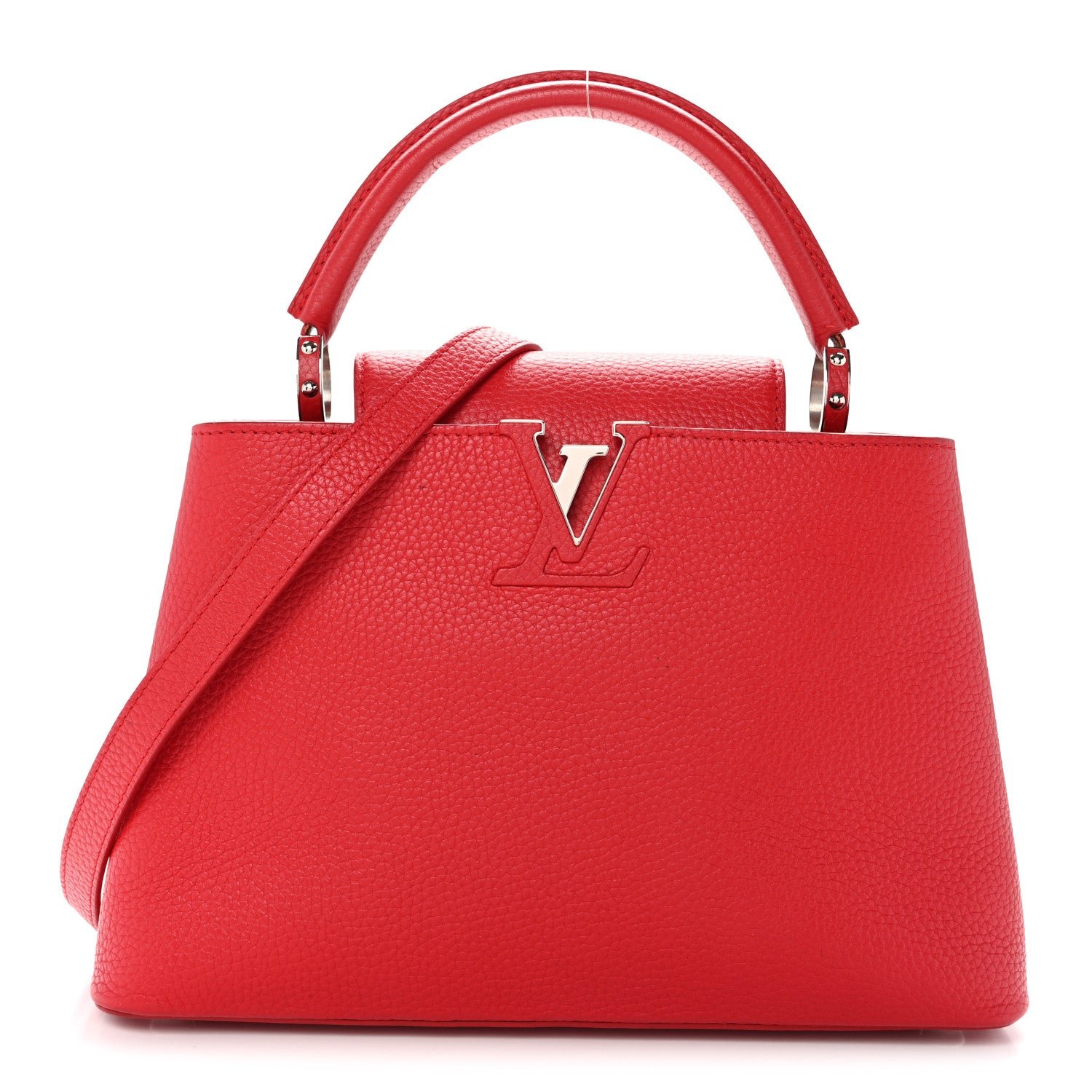 Louis Vuitton Louis Vuitton Taurillon Capucines PM Rubis