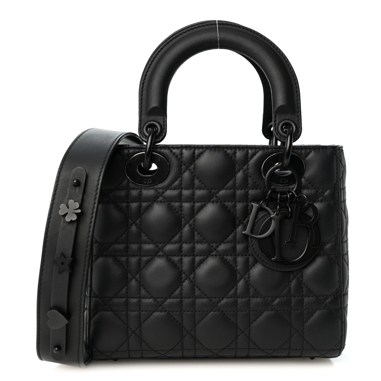 Christian Dior Ultra Matte Calfskin Cannage Small My ABCDior Lady Dior Black