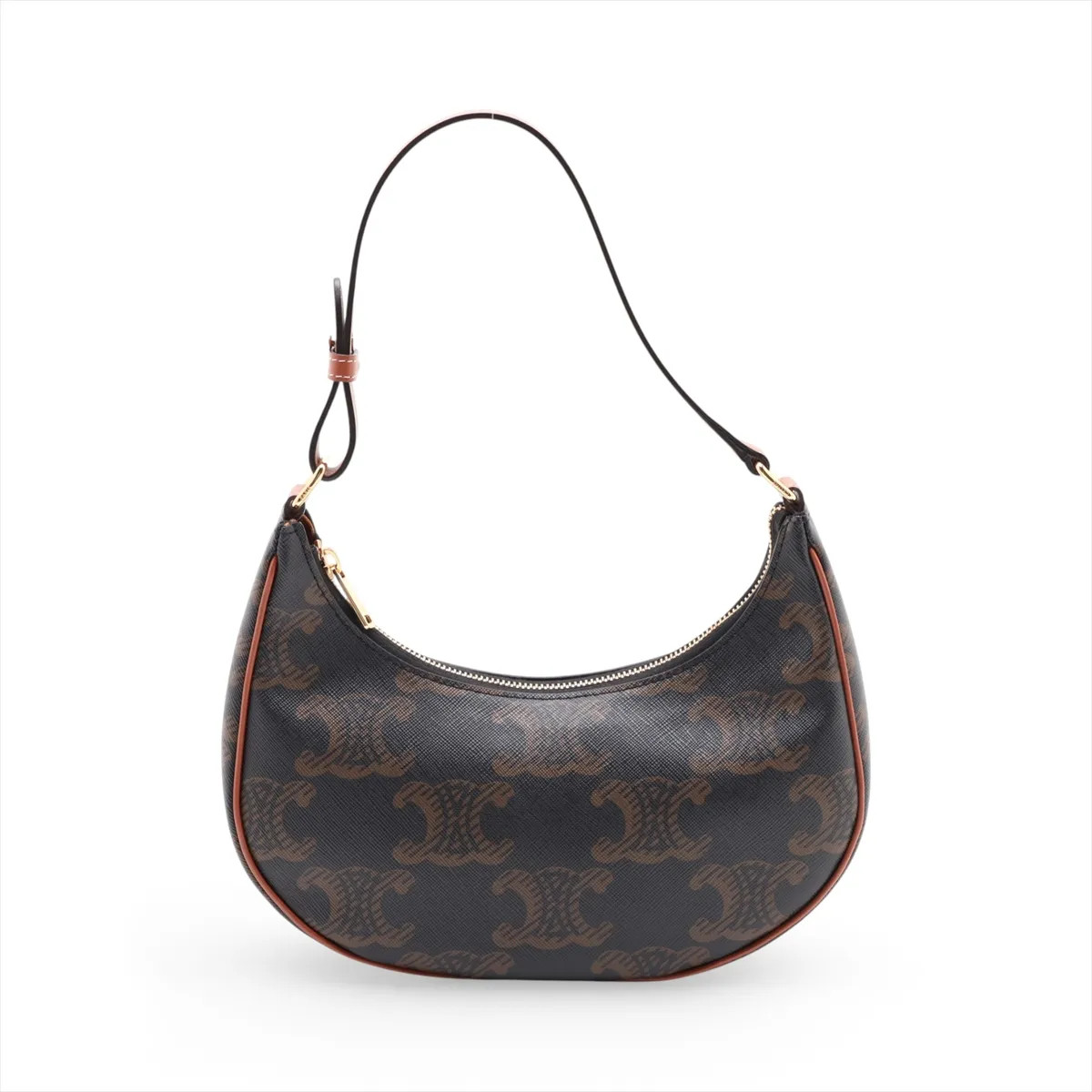 Celine Triomphe Ava PVC & leather Shoulder bag Brown