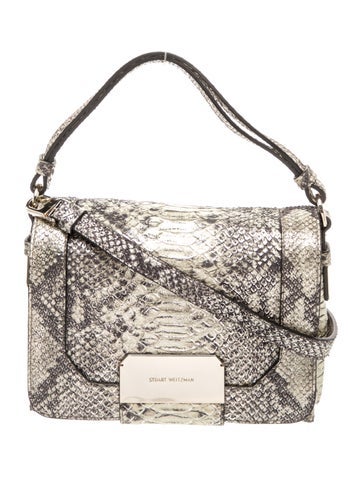 Snakeskin Top Handle Bag
