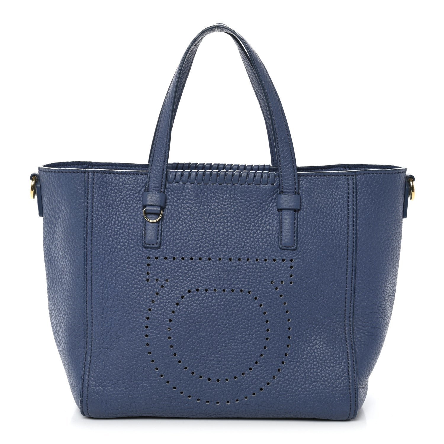 Salvatore Ferragamo Calfskin Tote Blue