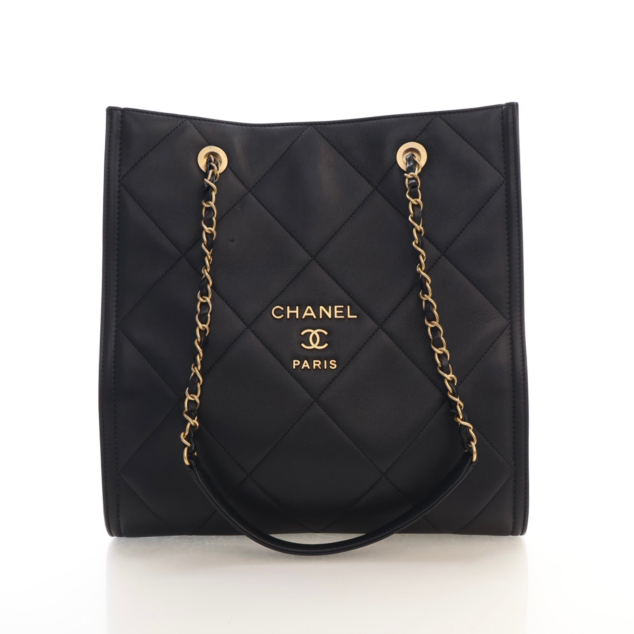 Chanel Lambskin CC Shopping Tote