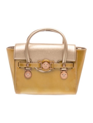 Versace Patent Leather Top Handle Bag