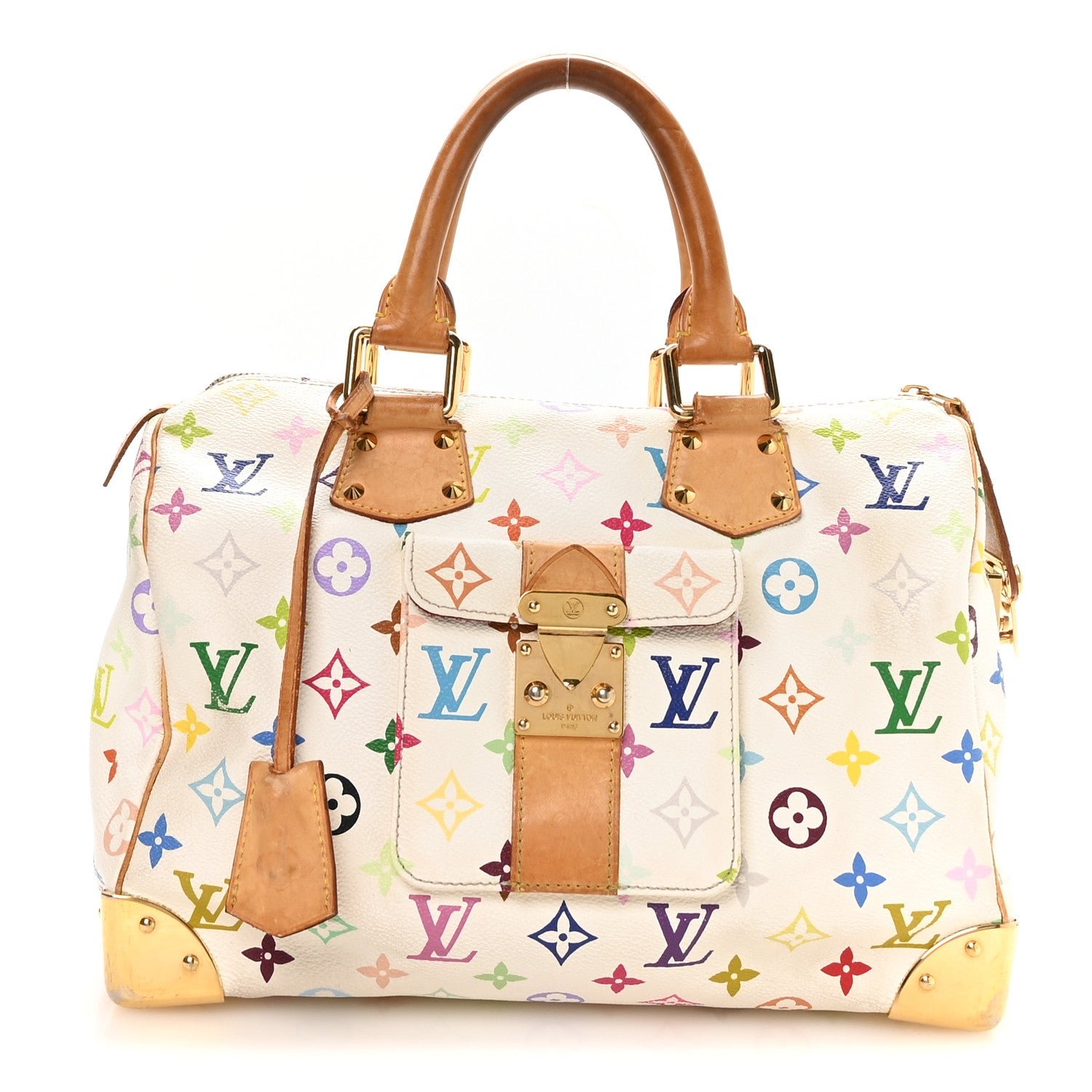 Louis Vuitton Monogram Multicolor Speedy 30 White