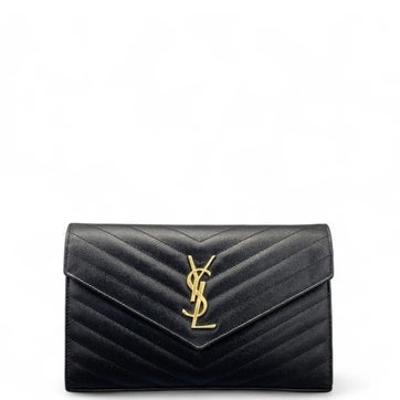 Calfskin Envelope Wallet On Chain Small