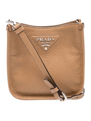 Vitello Daino Leather Crossbody Bag Small