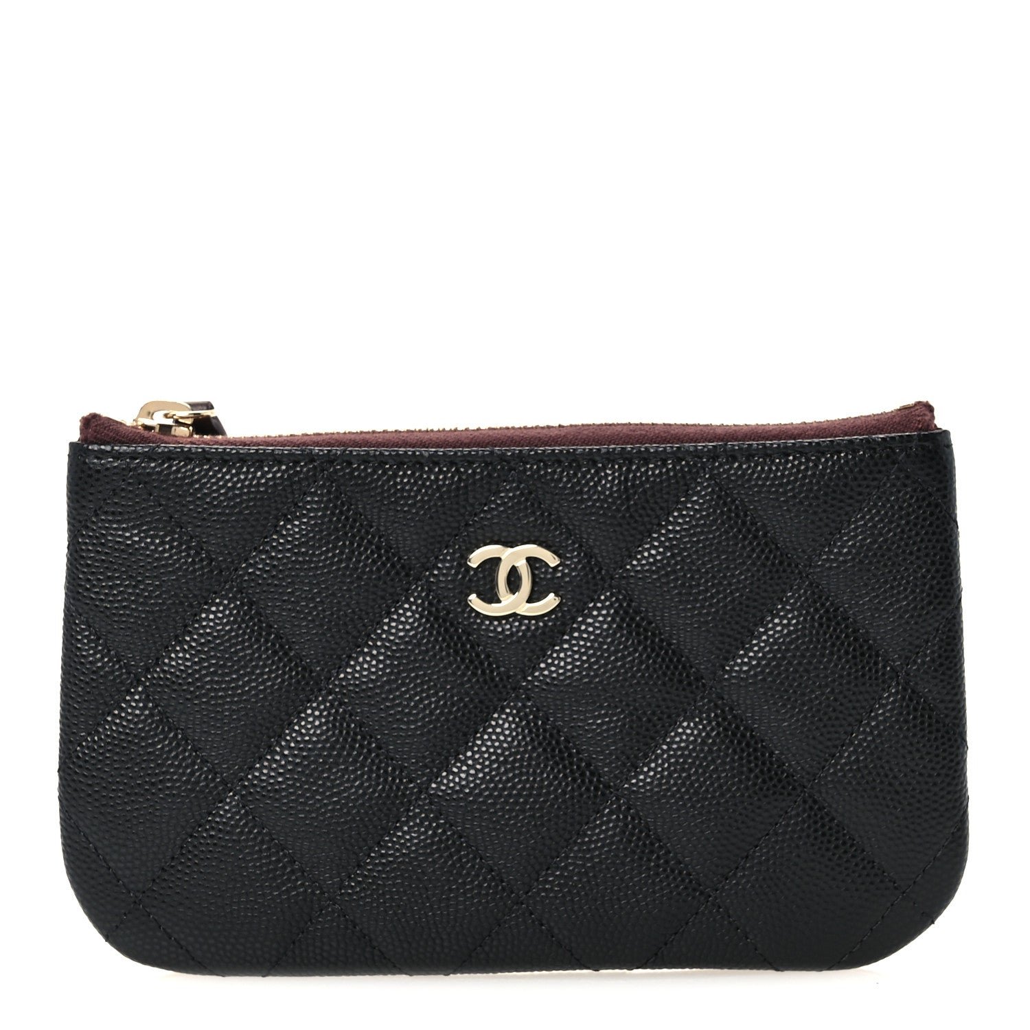 Chanel Caviar Quilted Small Cosmetic Case Black