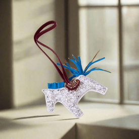 Hermes Hermès Rodeo Milo Blue Aztec and Ombré Charm Custom Swarovski PM