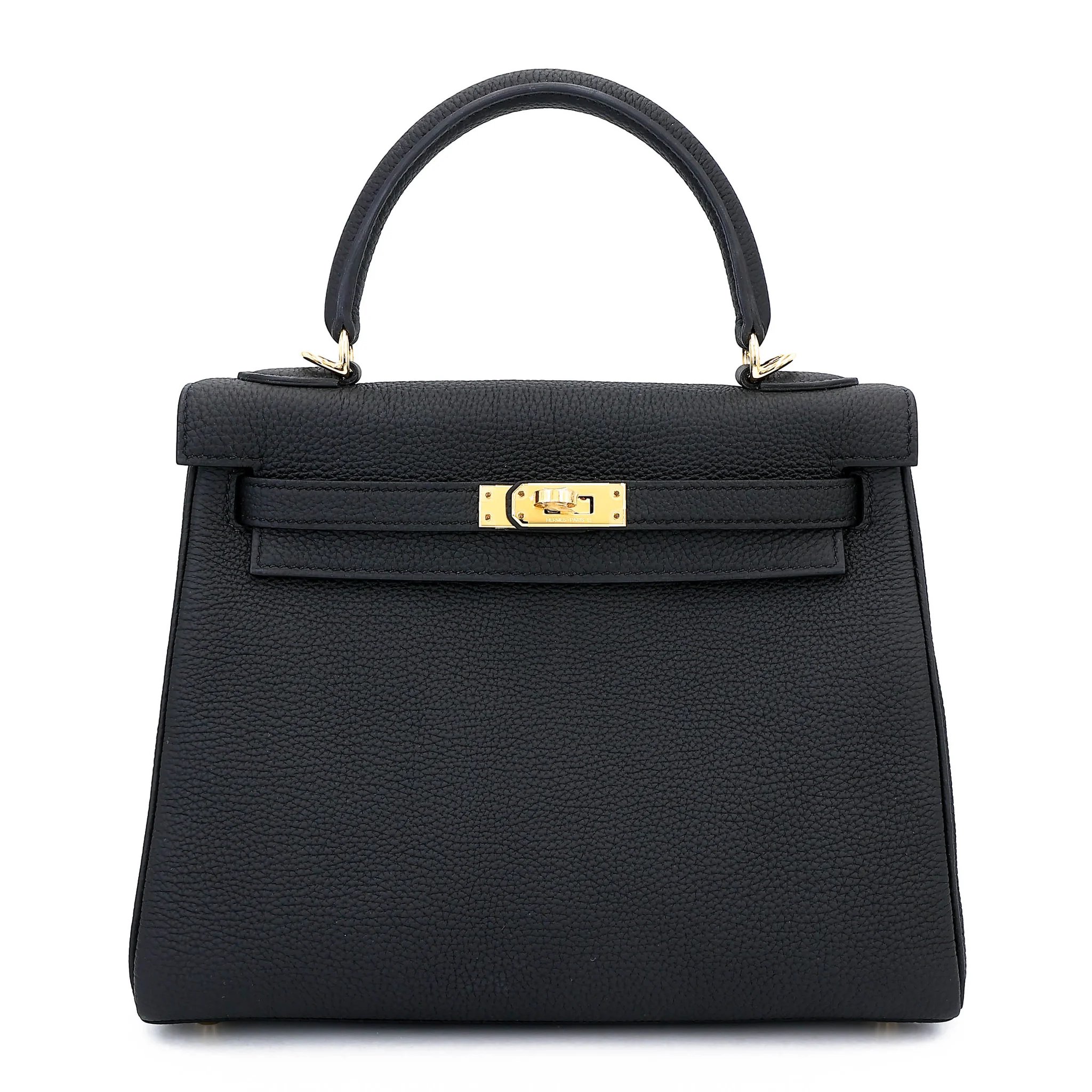 Brand New ( Rank N ) HERMÈS Kelly 25 Noir (89) Togo Gold hardware K (2025)