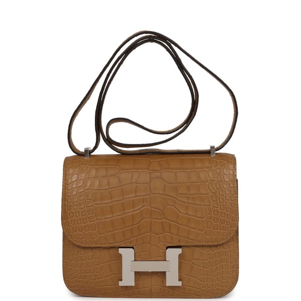 Hermes Hermes Constance 18 Kraft Matte Alligator Palladium Hardware