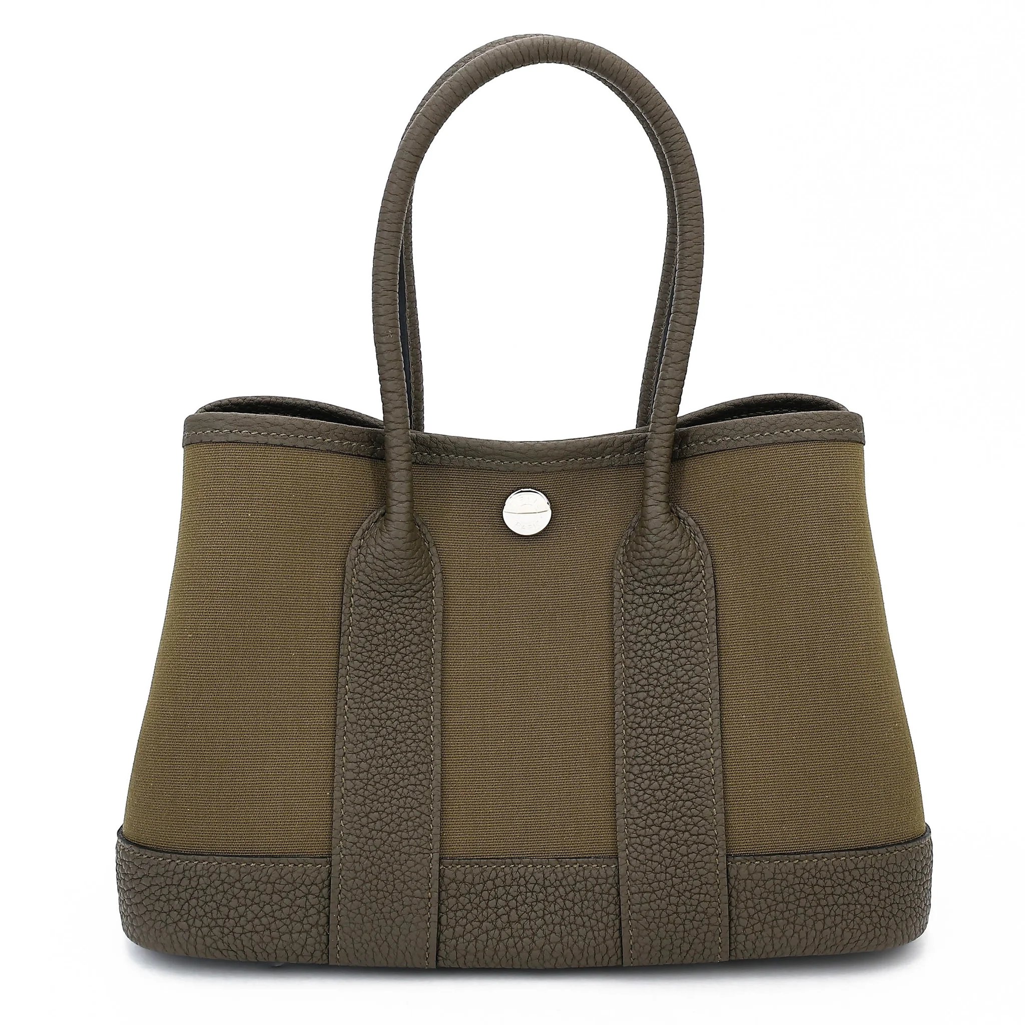 Brand New ( Rank N ) HERMÈS Neo Garden Party 23 Vert Loden (V8) Toile Officier canvas Negonda Palladium hardware G (2026)