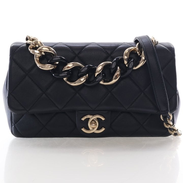 Chanel Medium Lambskin Elegant Chain Flap Bag