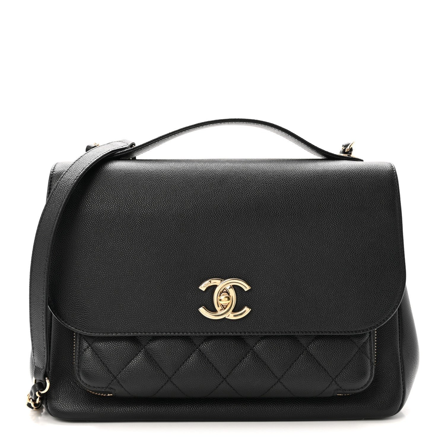 Chanel Caviar Quilted Large Business Affinity Flap Black