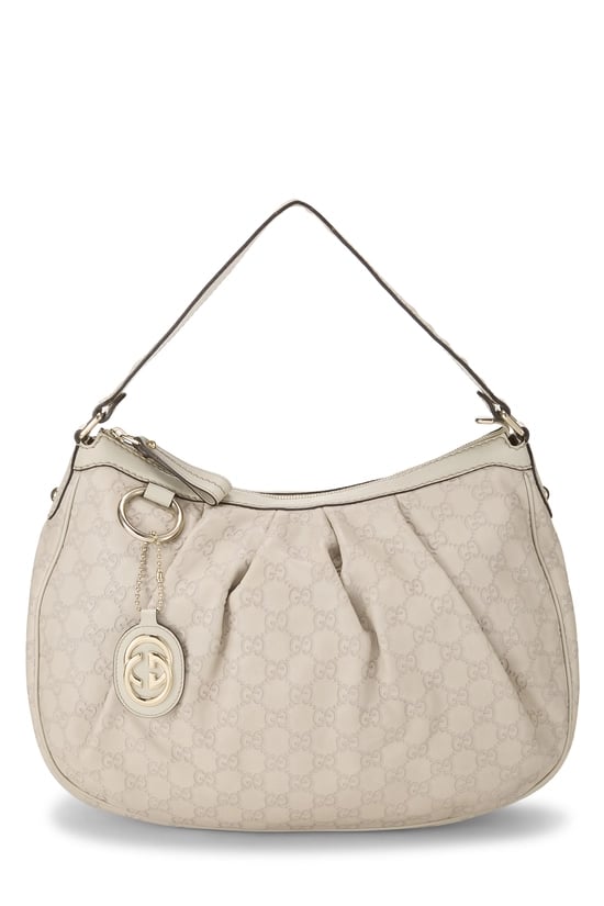 Cream Guccissima Sukey Hobo