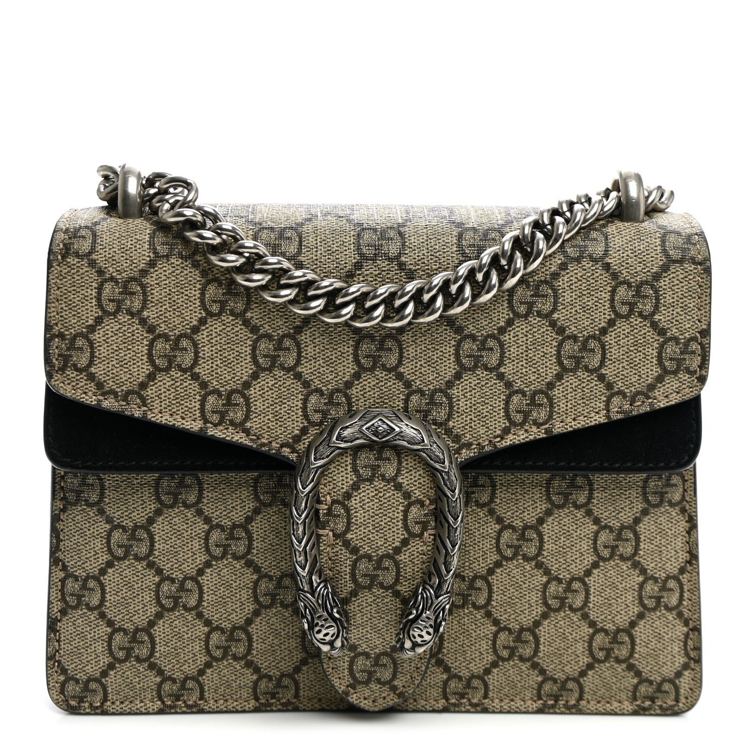 Gucci GG Supreme Monogram Mini Dionysus Shoulder Bag Black