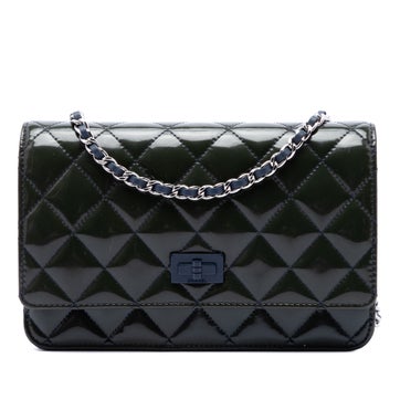 Quilted Patent Leather Reissue 2.55 Wallet On Chain