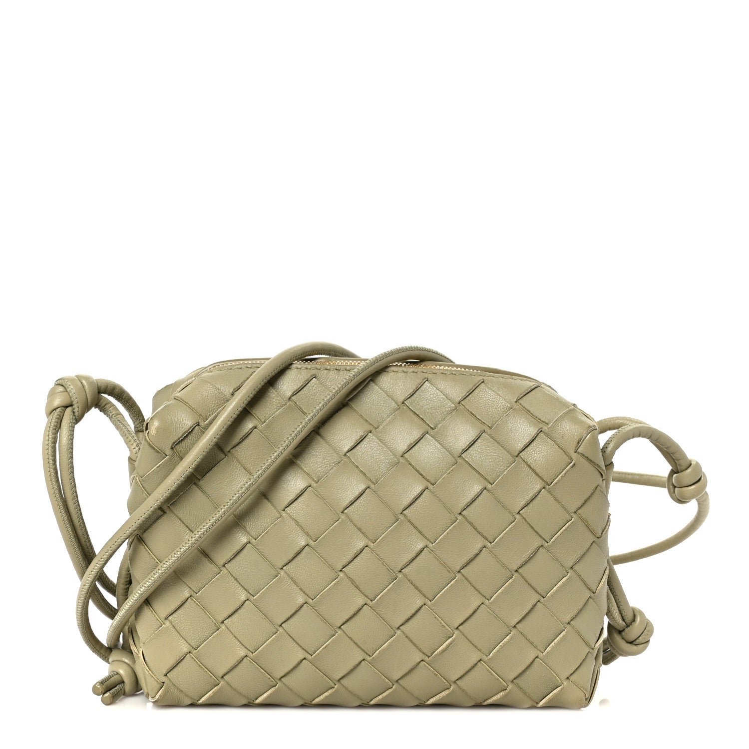 Bottega Veneta Nappa Intrecciato Mini Loop Camera Bag Travertine