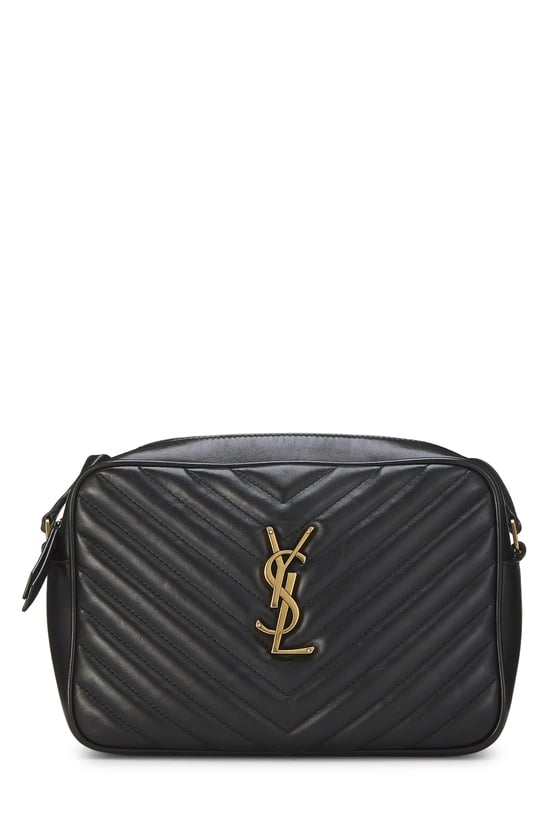 Black Quilted Calfskin Lou Camera Bag