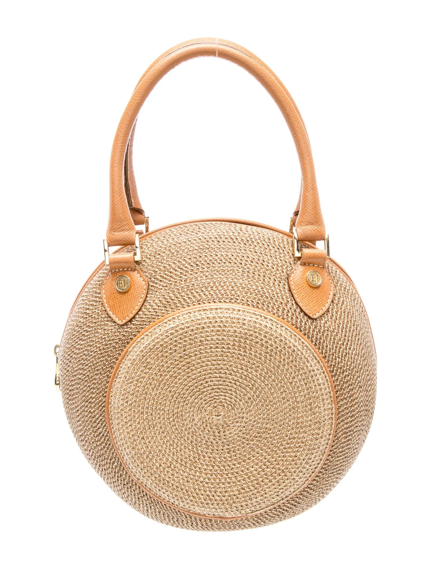 Raffia Top Handle Bag