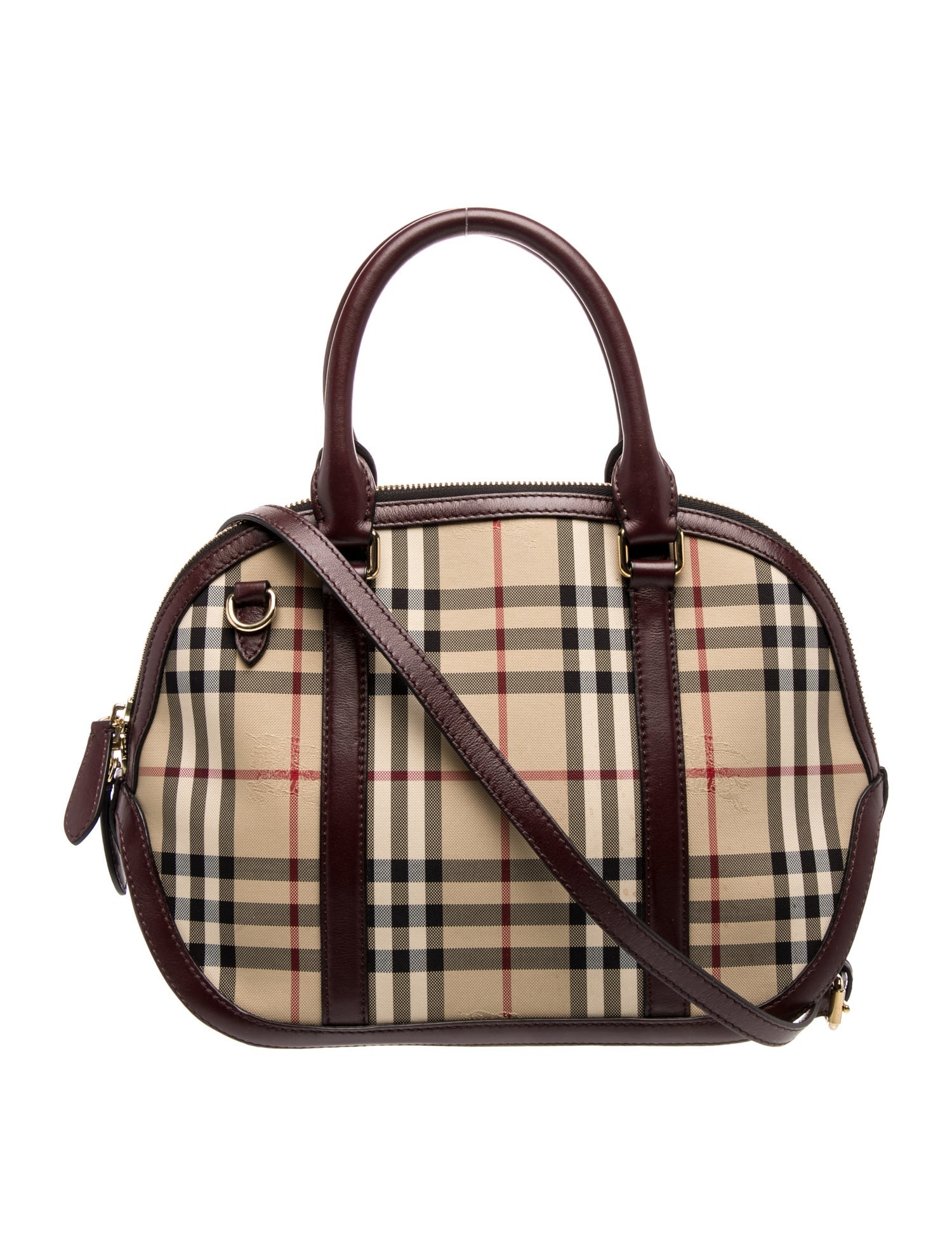 Burberry Canvas Top Handle Bag